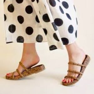 Charlotte Stone Dolly Sandal in Brown Snakeskin